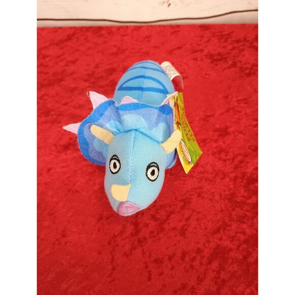 Jim Hensons Dinosaur Train Triceratops Plush Toy 7" Blue With Tags - Picture 3 of 6